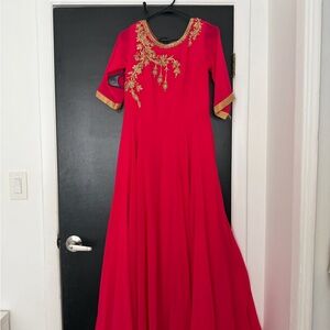 Indian/Pakistani Elegant Pink Embroidered Dress